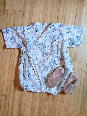 Zara Baby Girl Kimono Romper Size 6-9 Months
